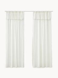 Linen Light-Filtering Rod Pocket Curtains Eleonara, Set of 2, W 145 cm - thumbnail 2