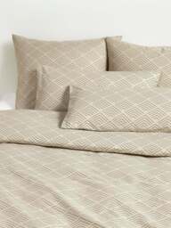 Cotton Duvet Cover Milano with Graphic Pattern - thumbnail 1