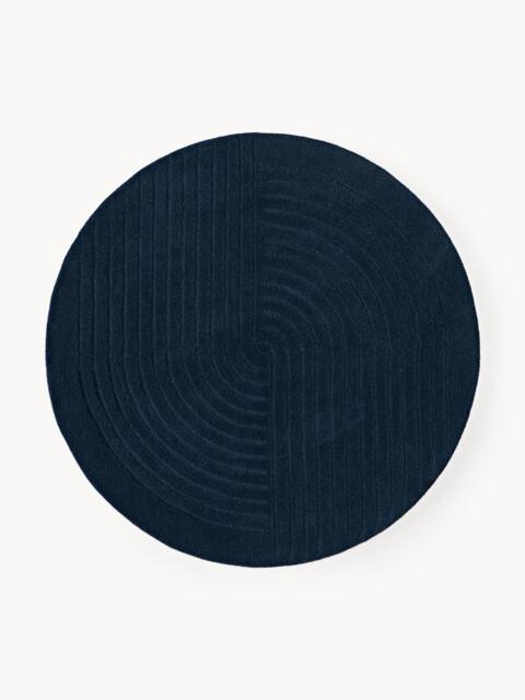 Round Hand-Tufted Wool Rug Mason - image 1