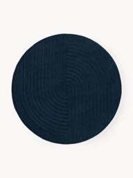 Round Hand-Tufted Wool Rug Mason - thumbnail 1