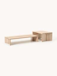 Oak Wood Coffee Tables Amad, Set of 2
