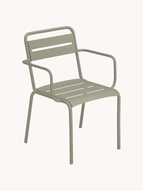 Stackable Garden Chairs Star with Armrests, Set of 2 - image 1