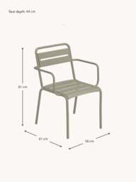 Stackable Garden Chairs Star with Armrests, Set of 2 - thumbnail 4