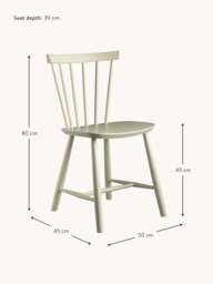 Handmade Beech Wood Dining Chair J46 - thumbnail 5