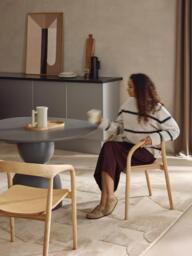 Ash Wood Dining Chair Camille with Armrests - thumbnail 8