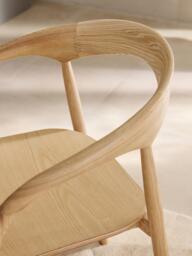 Ash Wood Dining Chair Camille with Armrests - thumbnail 9