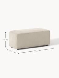 Corduroy Ottoman Melva, W 99 x D 42 cm - thumbnail 9