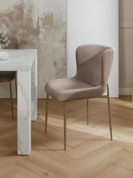 Upholstered Velvet Chair Tess - thumbnail 2