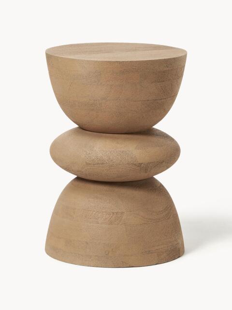 Round Mango Wood Side Table Benno - image 1
