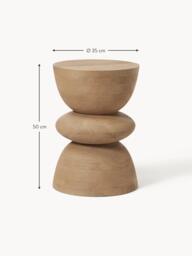 Round Mango Wood Side Table Benno - thumbnail 8