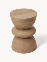 Round Mango Wood Side Table Benno - thumbnail 3