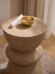 Round Mango Wood Side Table Benno - thumbnail 7