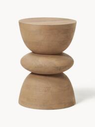 Round Mango Wood Side Table Benno - thumbnail 1