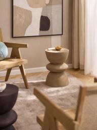 Round Mango Wood Side Table Benno - thumbnail 2