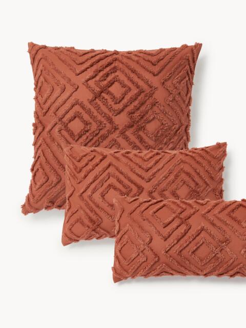 Cotton Percale Pillowcase Phil with Tufted Design