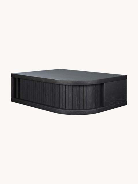 Wooden Wall-Mounted Bedside Table Farsta Tambour with Drawer - image 1