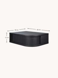 Wooden Wall-Mounted Bedside Table Farsta Tambour with Drawer - thumbnail 5