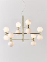Large Pendant Light Grover with Opal Glass Balls - thumbnail 3