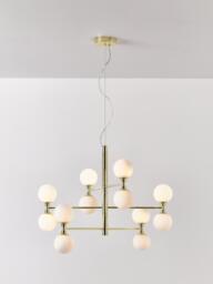 Large Pendant Light Grover with Opal Glass Balls - thumbnail 4