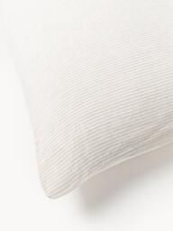 Washed Linen Duvet Cover Rinna with Fine Stripes - thumbnail 6