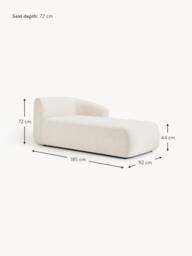 Bouclé Corner Chaise Module Sofia - thumbnail 9