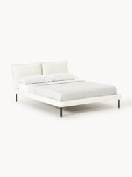 Upholstered Teddy Bouclé Bed Amelia
