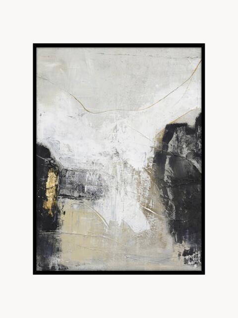 Hand-Painted Canvas Art White Noir - image 1