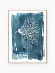 Framed Digital Print White Ginko