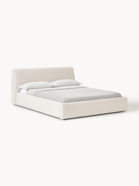 Upholstered Bouclé Bed Cloud with Storage Space - image 1
