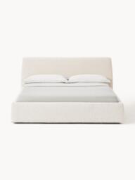Upholstered Bouclé Bed Cloud with Storage Space - thumbnail 3