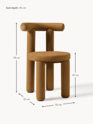 Upholstered Velvet Chair Calan - thumbnail 8
