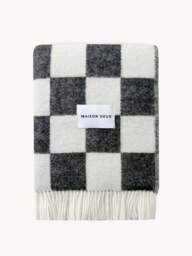 Wool Blanket Checkerboard with Checked Pattern