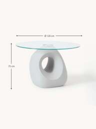 Round Dining Table Linus with Glass Top, in various sizes - thumbnail 8