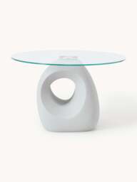 Round Dining Table Linus with Glass Top, in various sizes - thumbnail 2