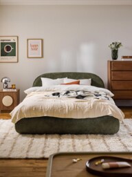Upholstered Teddy Bouclé Bed Alba - thumbnail 9