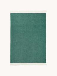 Wool Throw Tyrol with Herringbone Pattern and Fringes - thumbnail 2