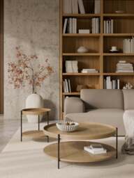 Round Wooden Coffee Table Renee - thumbnail 2