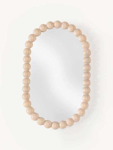 Oval Wall Mirror Ayu with Ash Wood Frame - image 1