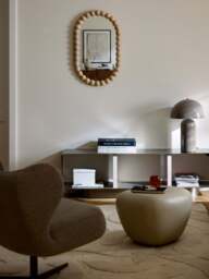 Oval Wall Mirror Ayu with Ash Wood Frame - thumbnail 6