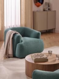 Bouclé Armchair Sofia - thumbnail 2