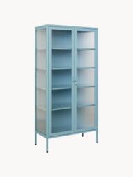 Metal Display Cabinet The Collector with Ribbed Glass - thumbnail 1
