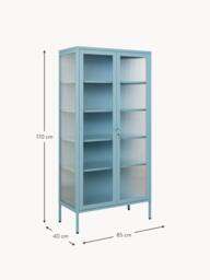 Metal Display Cabinet The Collector with Ribbed Glass - thumbnail 8