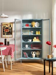 Metal Display Cabinet The Collector with Ribbed Glass - thumbnail 7
