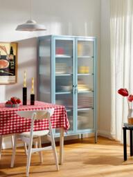 Metal Display Cabinet The Collector with Ribbed Glass - thumbnail 2
