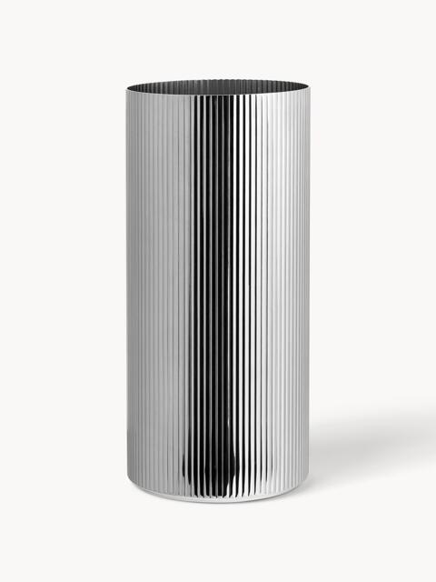 Stainless Steel Vase Bernadotte with Groove Structure, H 26 cm - image 1