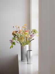 Stainless Steel Vase Bernadotte with Groove Structure, H 26 cm - thumbnail 2