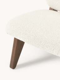 Ash Wood Lounge Chair Shenay with Bouclé Upholstery - thumbnail 6
