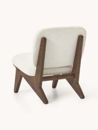 Ash Wood Lounge Chair Shenay with Bouclé Upholstery - thumbnail 4