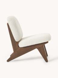 Ash Wood Lounge Chair Shenay with Bouclé Upholstery - thumbnail 3