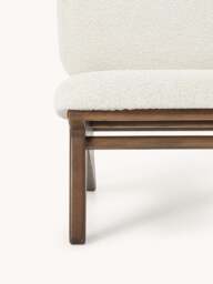 Ash Wood Lounge Chair Shenay with Bouclé Upholstery - thumbnail 5